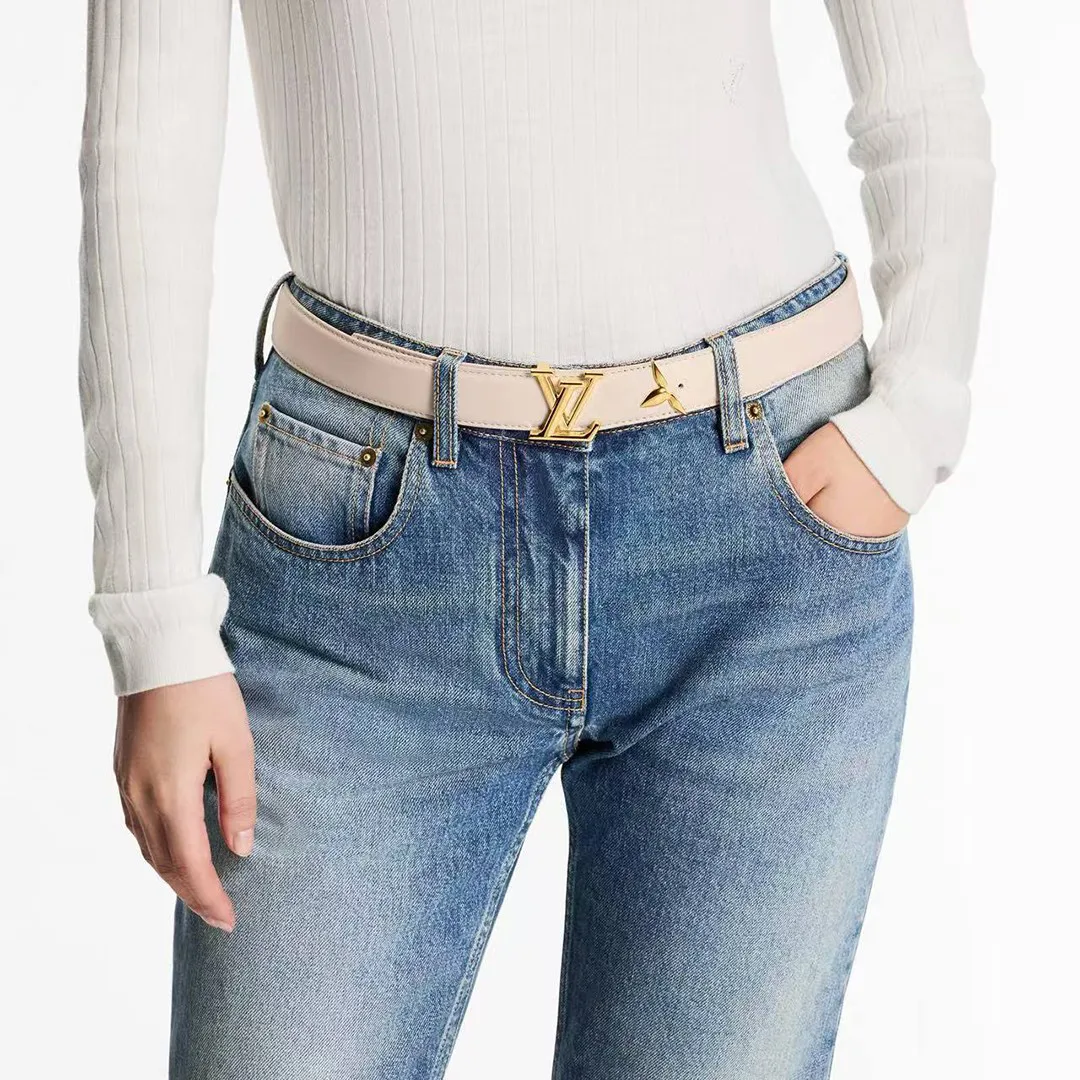 M8233W Pretty L.V 30mm Reversible Belt Monogram Canvas Calf Leather