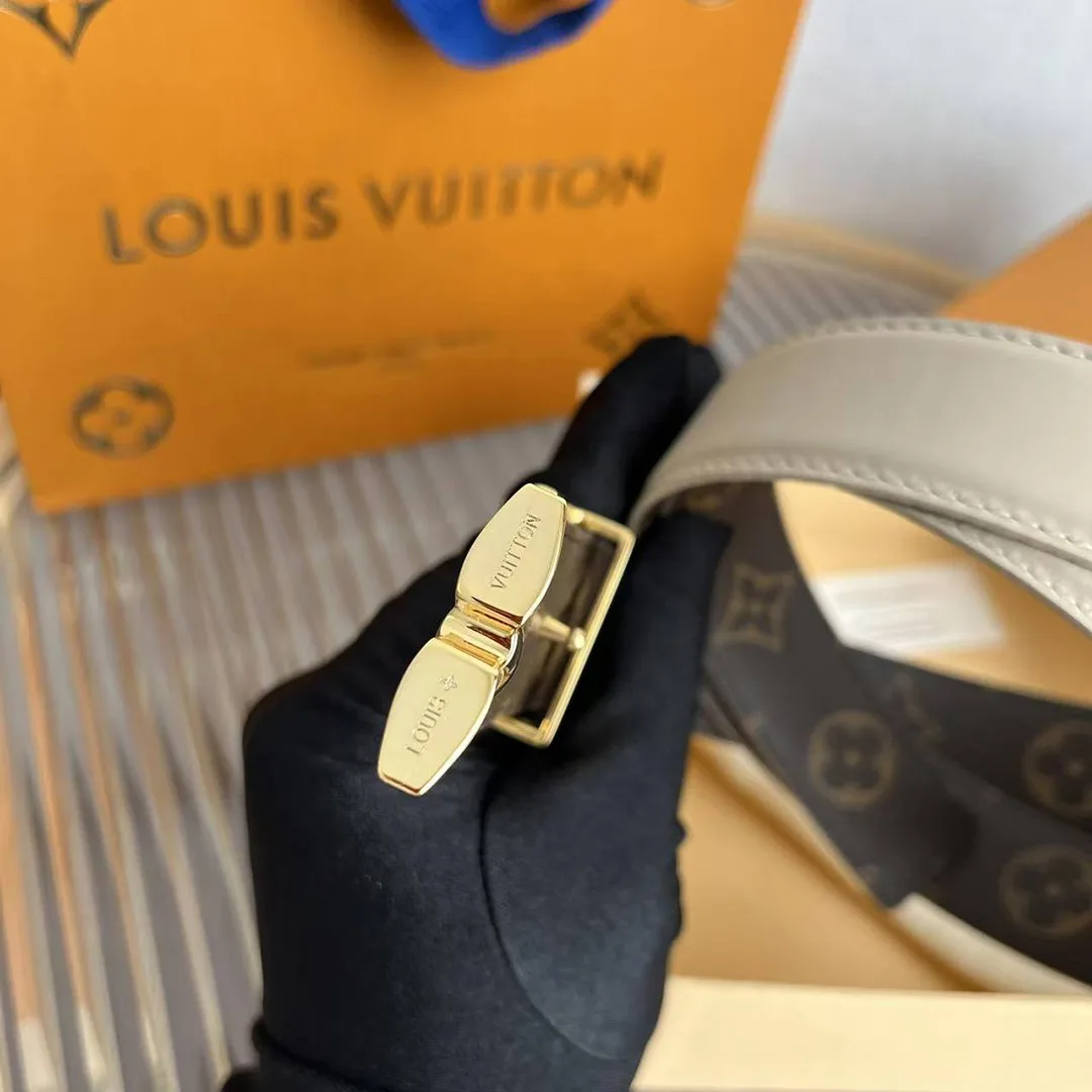M8233W Pretty L.V 30mm Reversible Belt Monogram Canvas Calf Leather