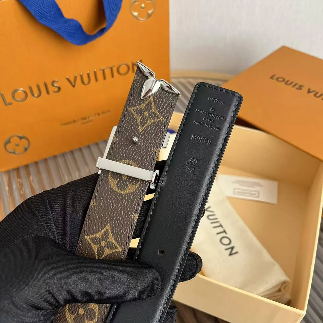M8871V Pretty L.V 30mm Reversible Belt Monogram Canvas Calf Leather