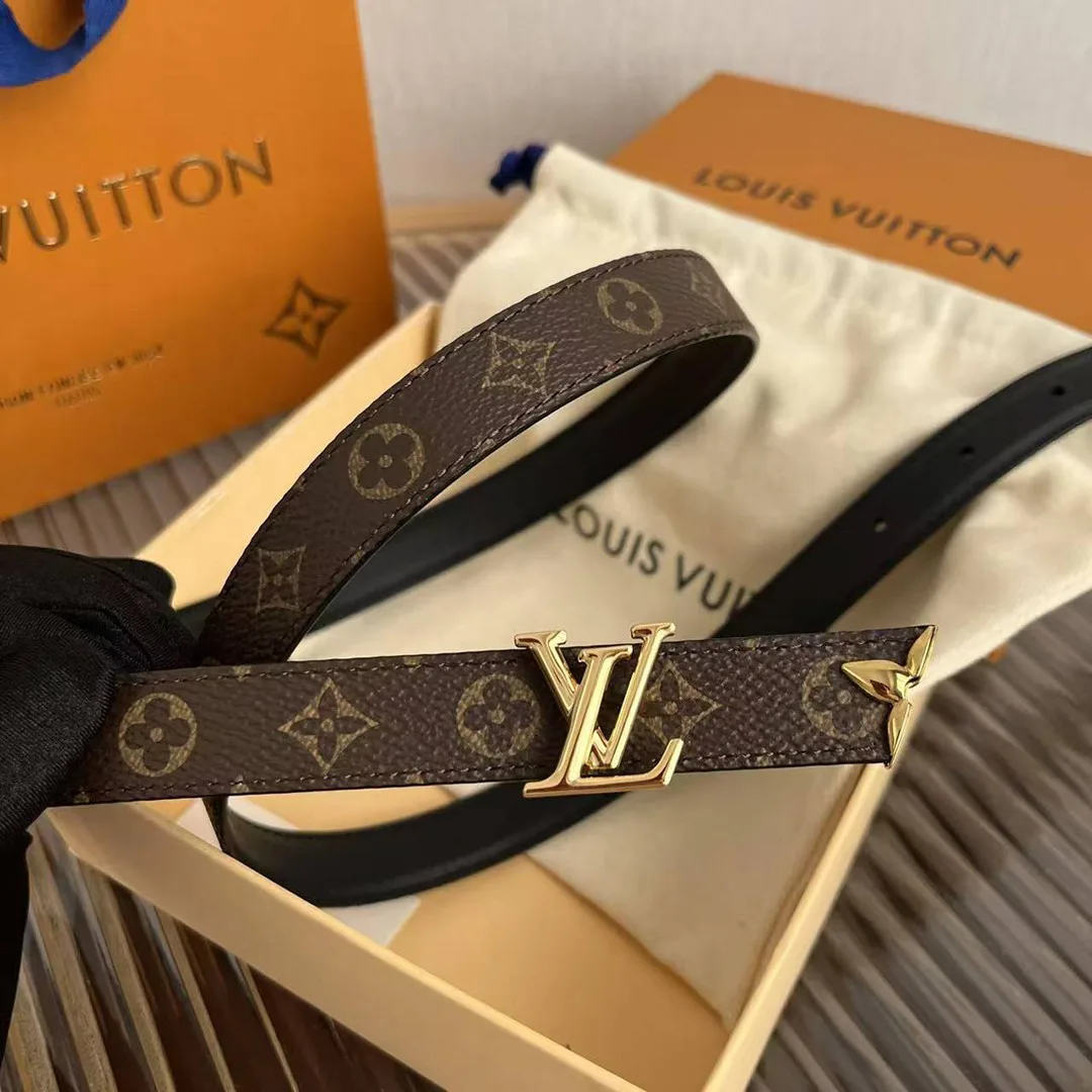 M8232V Pretty L.V 20mm Reversible Belt Monogram Canvas Calf Leather