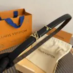 M8232V Pretty L.V 20mm Reversible Belt Monogram Canvas Calf Leather - M8871V 1 M8232V Pretty L.V 20mm Reversible Belt Monogram Canvas Calf Leather