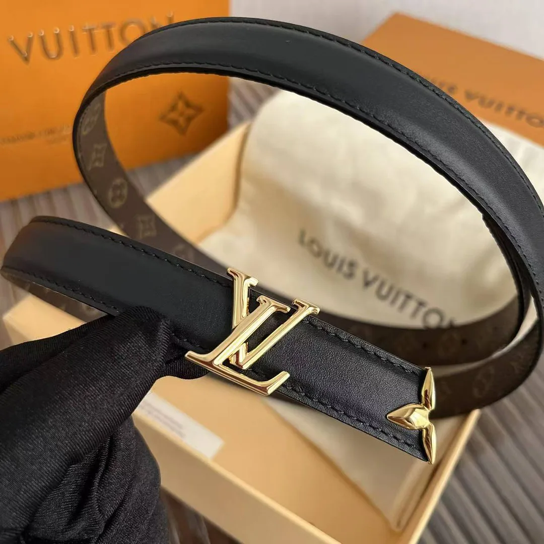 M8232V Pretty L.V 20mm Reversible Belt Monogram Canvas Calf Leather