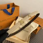 M8234V Pretty L.V 20mm Reversible Belt Monogram Canvas Calf Leather - M8232V 1 M8234V Pretty L.V 20mm Reversible Belt Monogram Canvas Calf Leather