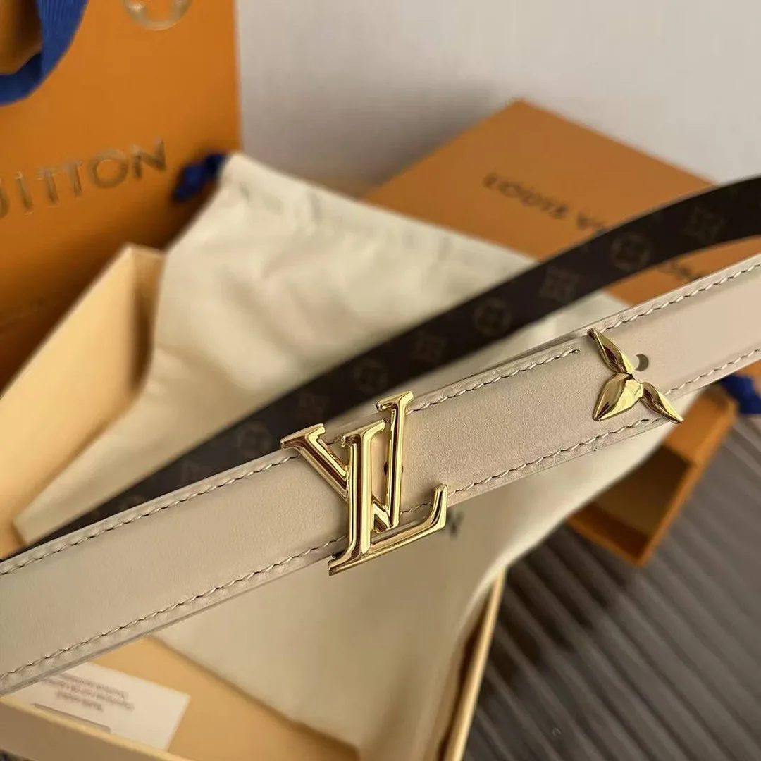 M8234V Pretty L.V 20mm Reversible Belt Monogram Canvas Calf Leather