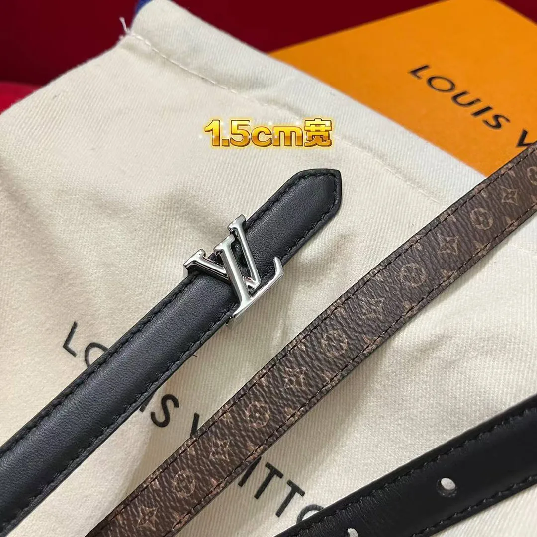 M4198U Mini 15mm Reversible Belt Monogram Canvas Leather