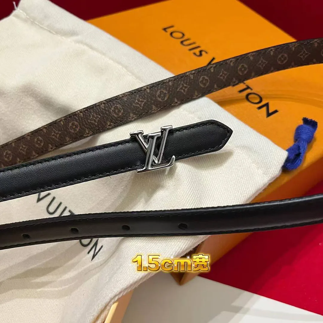 M4198U Mini 15mm Reversible Belt Monogram Canvas Leather