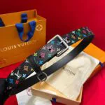 M8982U TM D-Ring 30mm Belt Monogram Multicolor Coated Canvas Calf Leather - M0565U 2 M8982U TM D-Ring 30mm Belt Monogram Multicolor Coated Canvas Calf Leather