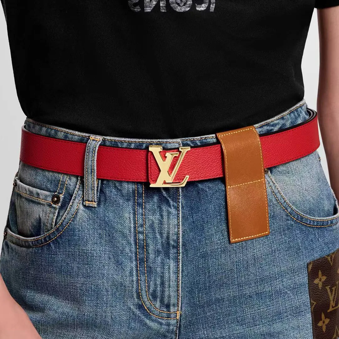 M0322U Initiales 30mm Reversible Belt Monogram Canvas Calf Leather
