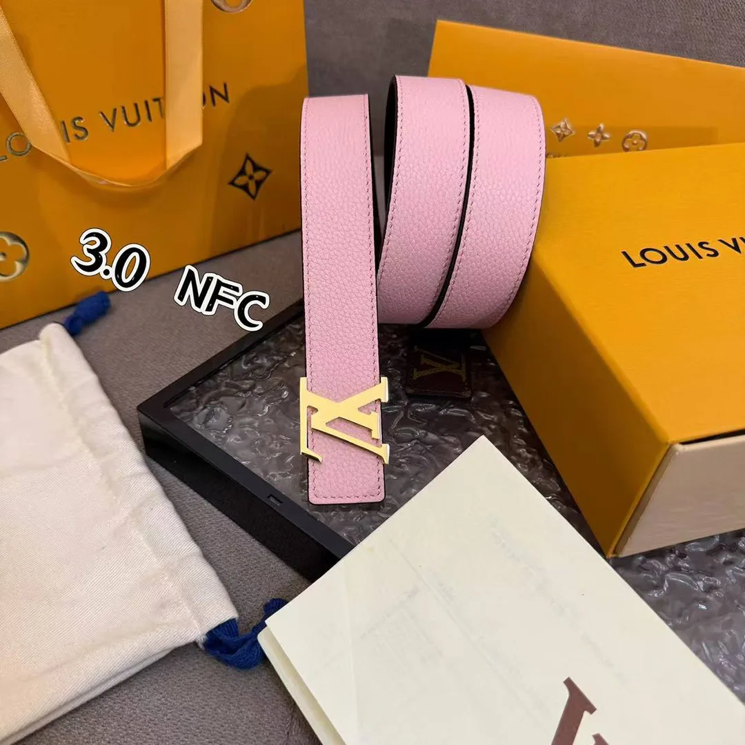 M0321U L.V Initiales 30mm Reversible Belt Monogram Canvas Calf Leather