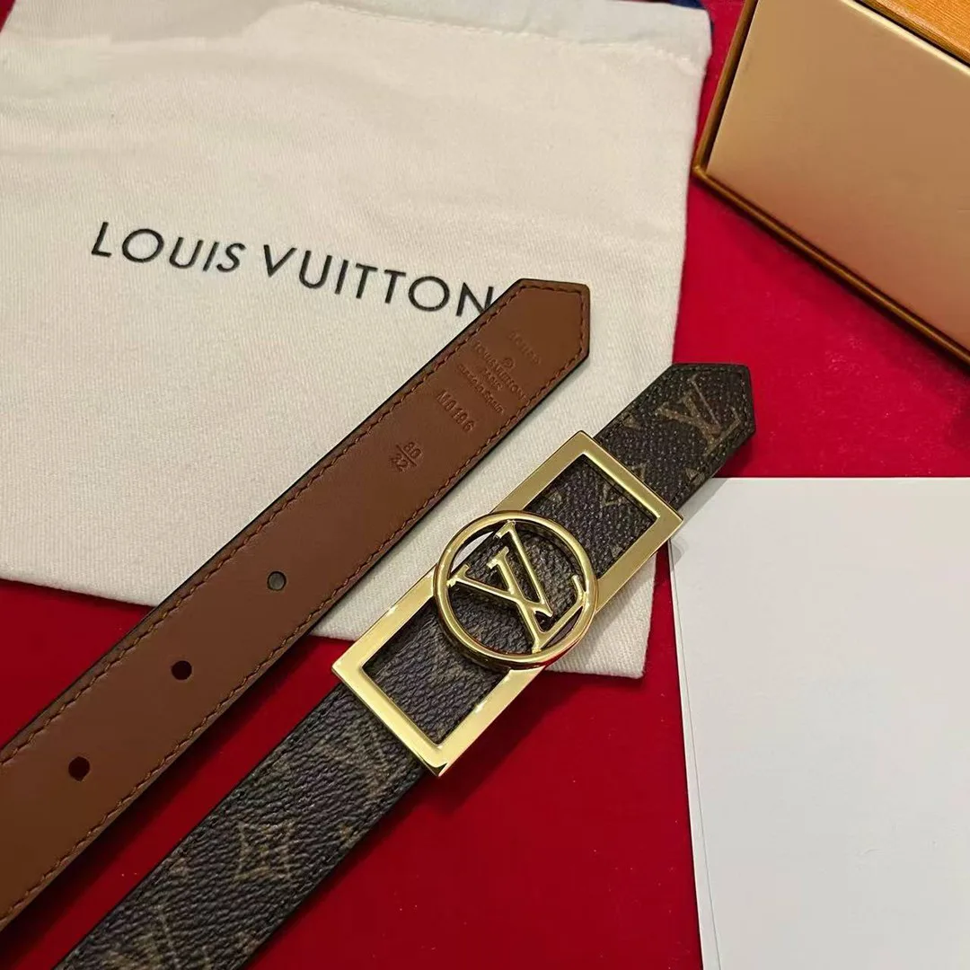M0196U Dauphine 25mm Reversible Belt Monogram Canvas Calf Leather
