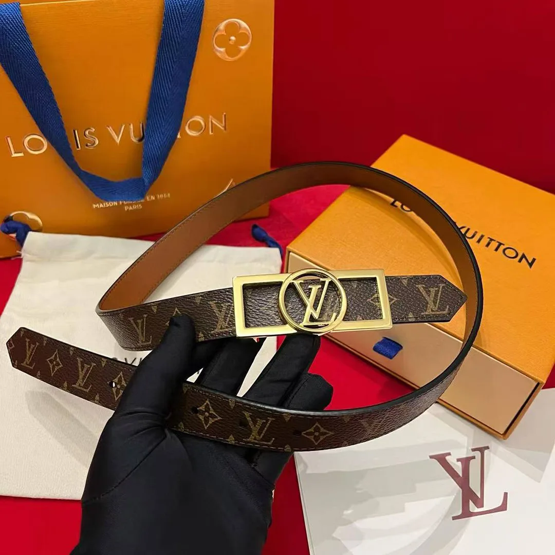 M0196U Dauphine 25mm Reversible Belt Monogram Canvas Calf Leather