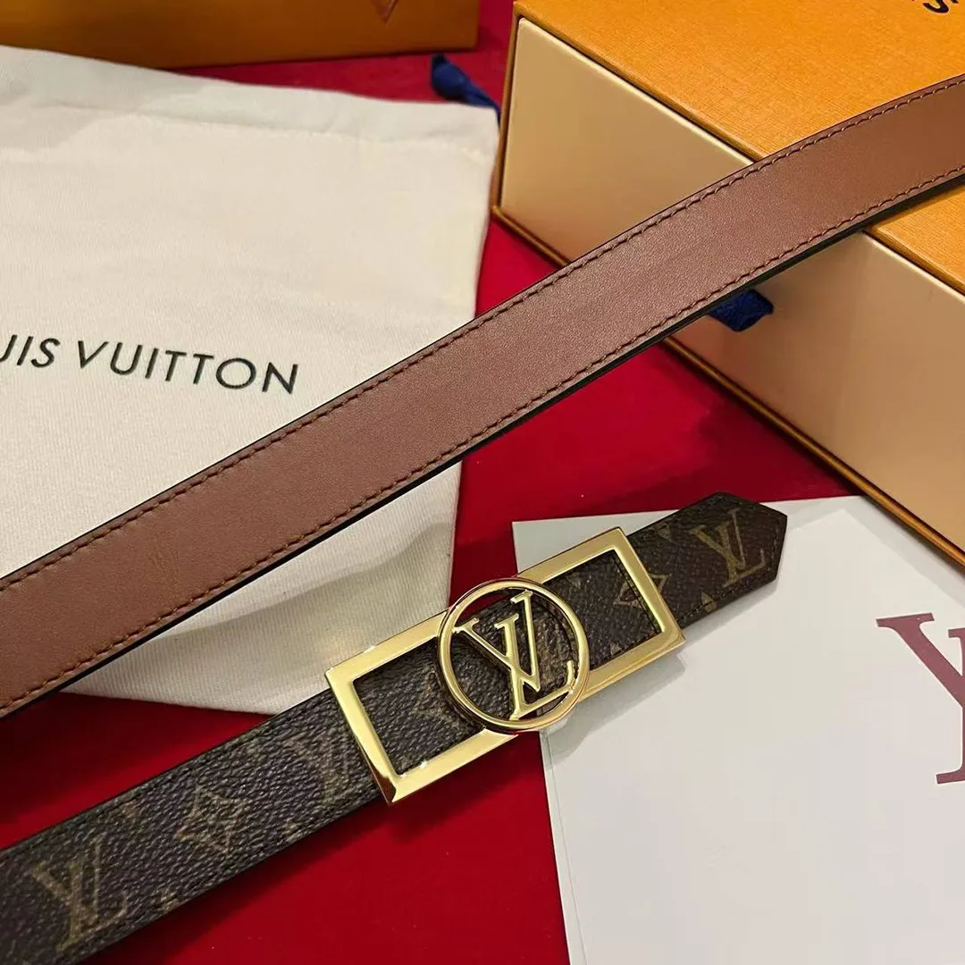 M0196U Dauphine 25mm Reversible Belt Monogram Canvas Calf Leather