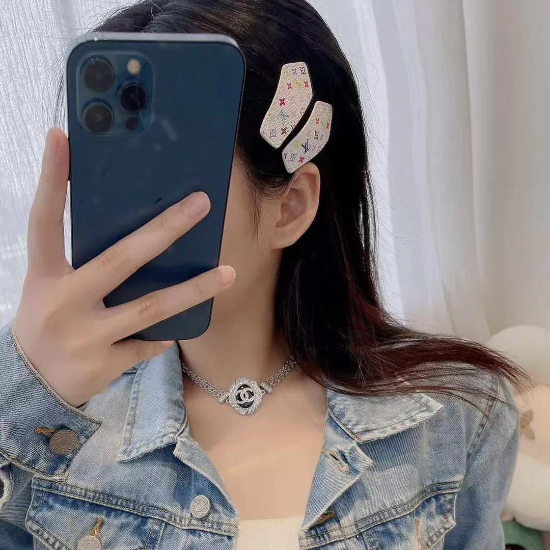 M02496 TM Monogram Multicolor Mini Backstage Hair Clips Monogram Multicolor Coated Canvas