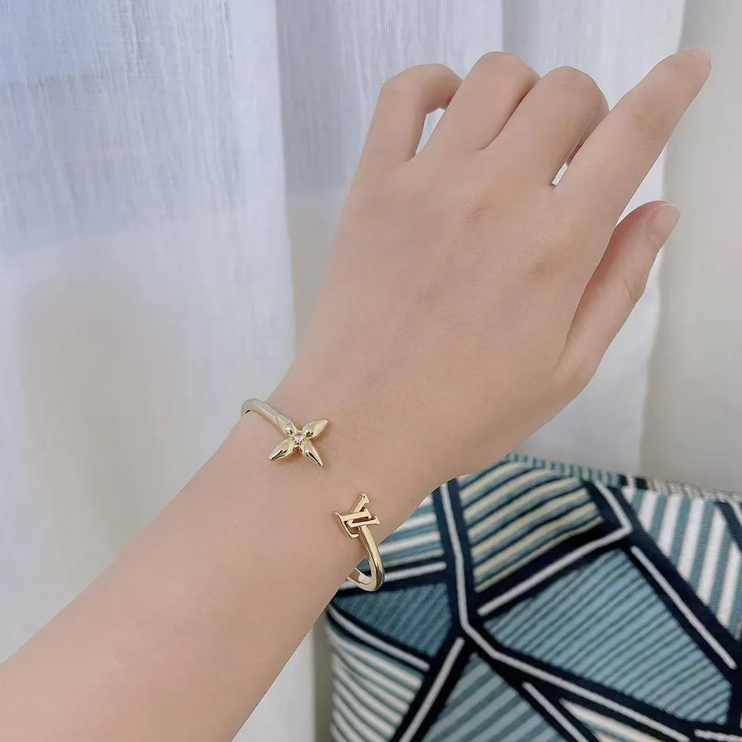 M1441S Louisette Signature Bracelet Initials and Monogram Flower Signatures