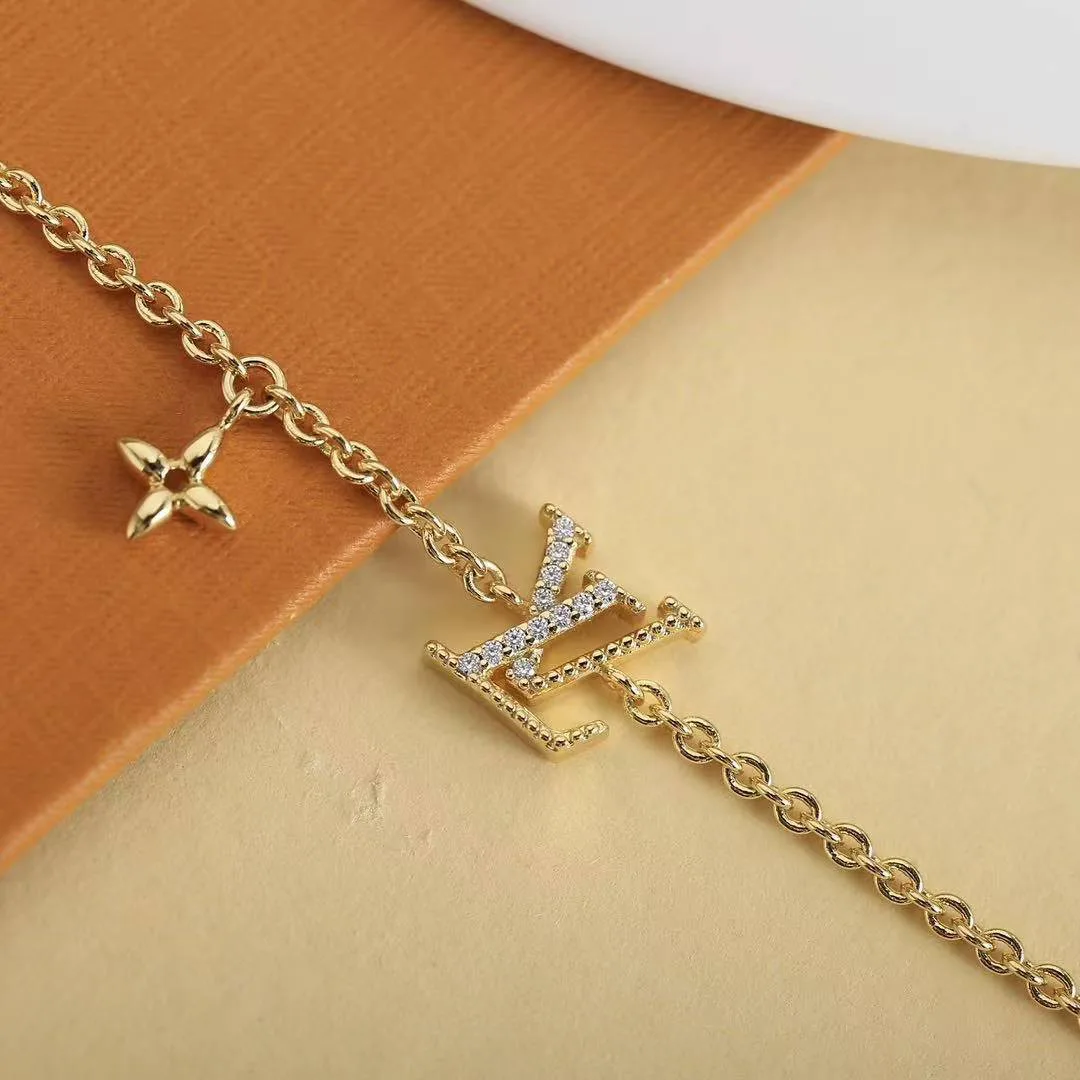 M00587 Iconic Bracelet Monogram Flower Charm
