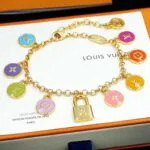 M1864A Confetti Bracelet Adjustable Chain with Circle Charm - M1008A 1 M1864A Confetti Bracelet Adjustable Chain with Circle Charm