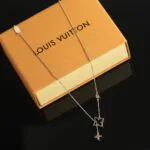 M03246 Flowergram Strass Necklace Adjustable Chain with Monogram Flower Charm - M02977 2 M03246 Flowergram Strass Necklace Adjustable Chain with Monogram Flower Charm