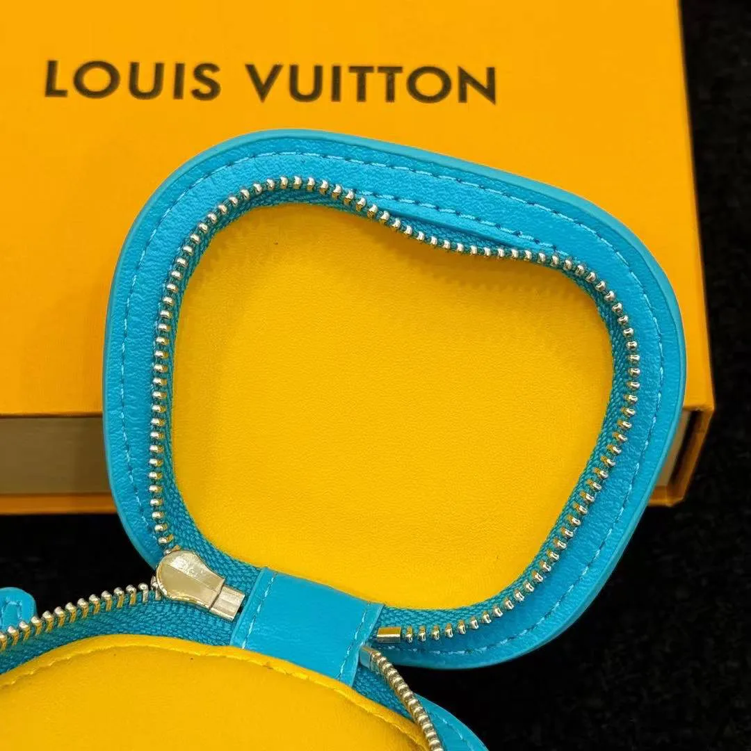M01930 L.V Crab Bag Charm Blue Canvas and Leather