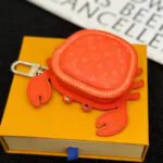 M01929 L.V Crab Bag Charm Orange Canvas and Leather - M01932 1 M01929 L.V Crab Bag Charm Orange Canvas and Leather