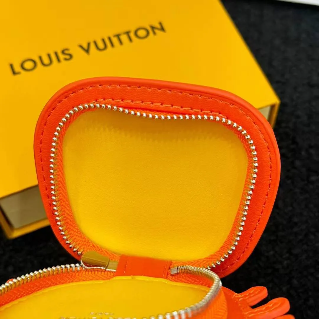 M01929 L.V Crab Bag Charm Orange Canvas and Leather