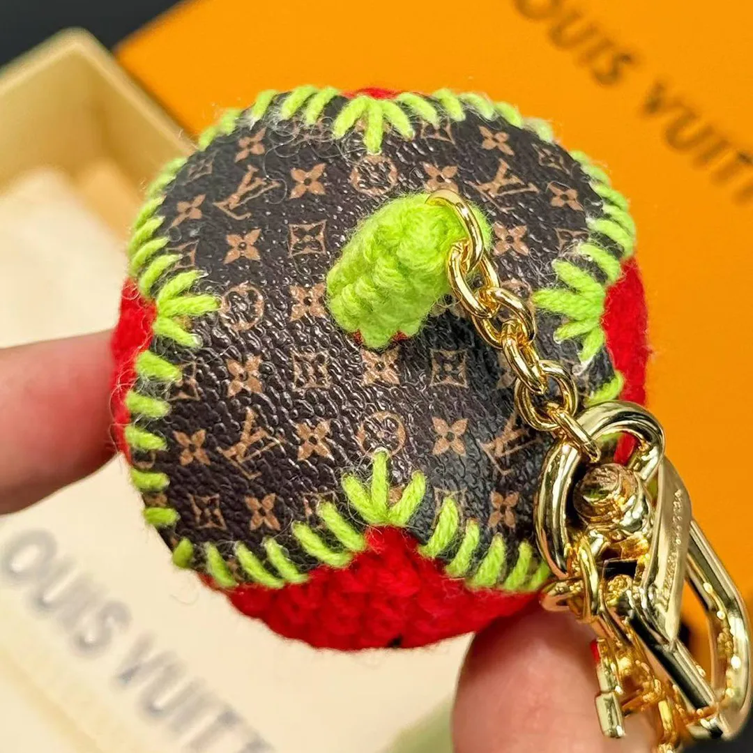 M02583 Berrylicious Crochet Bag Charm L.V Signature Snap Hook and Key Ring Monogram Canvas