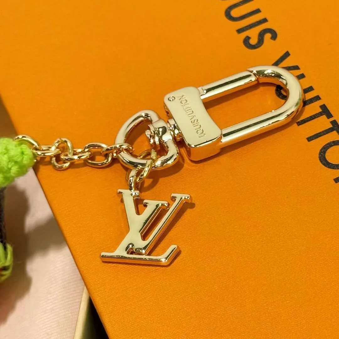 M02583 Berrylicious Crochet Bag Charm L.V Signature Snap Hook and Key Ring Monogram Canvas