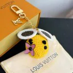 M02585 Bee Crochet Bag Charm Monogram Canvas - M02583 1 M02585 Bee Crochet Bag Charm Monogram Canvas