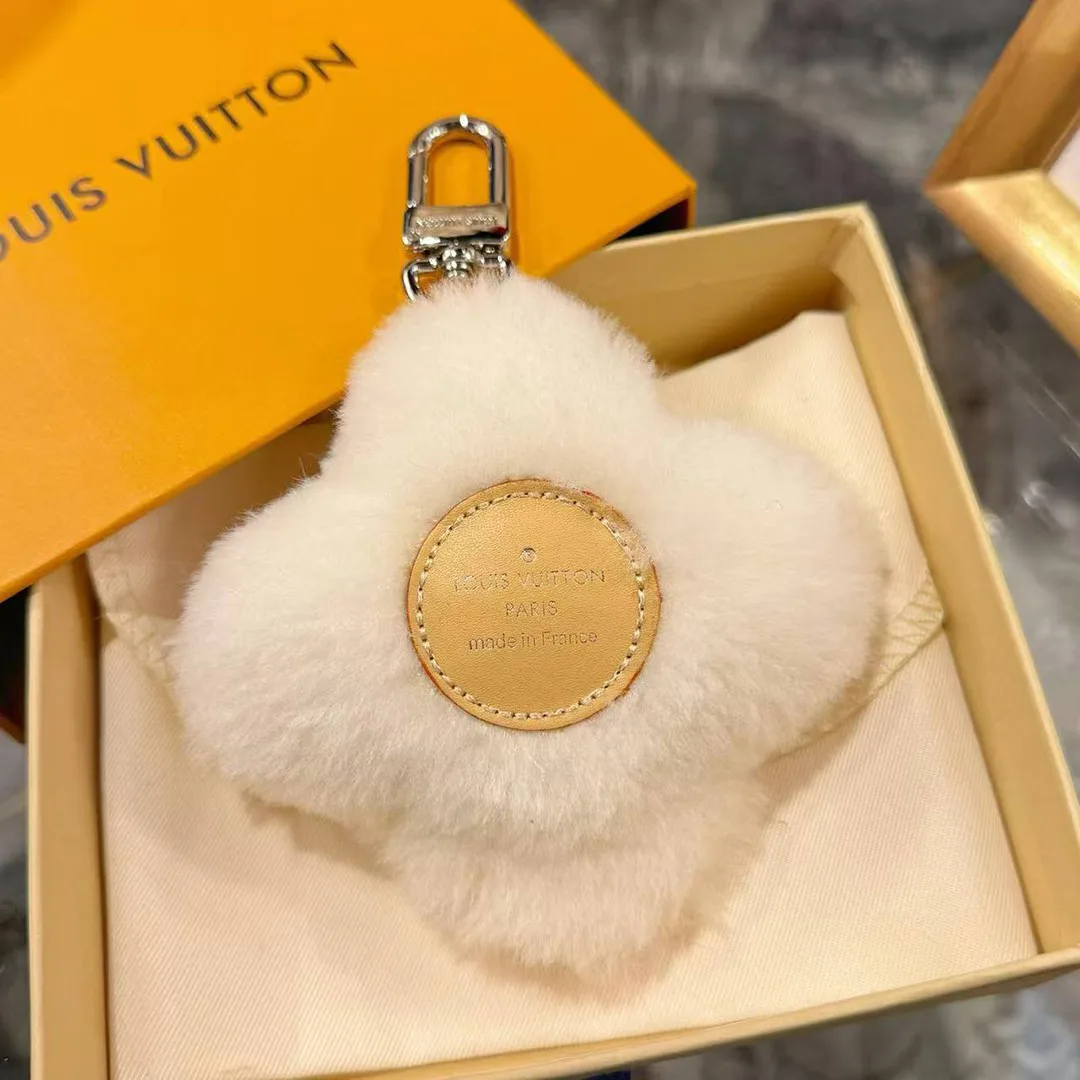 M03455 Vivienne Shearling Bag Charm Mink Fur and Leather