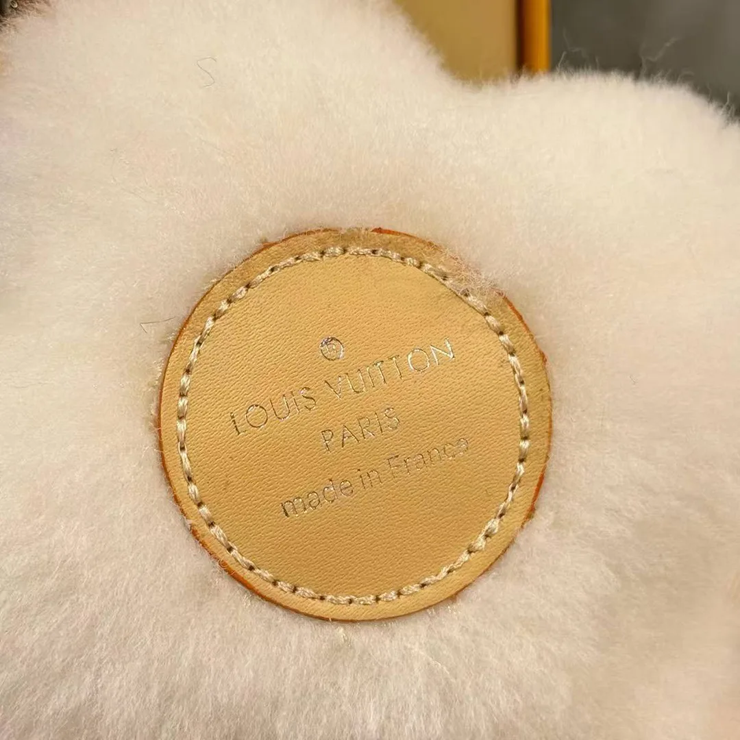 M03455 Vivienne Shearling Bag Charm Mink Fur and Leather