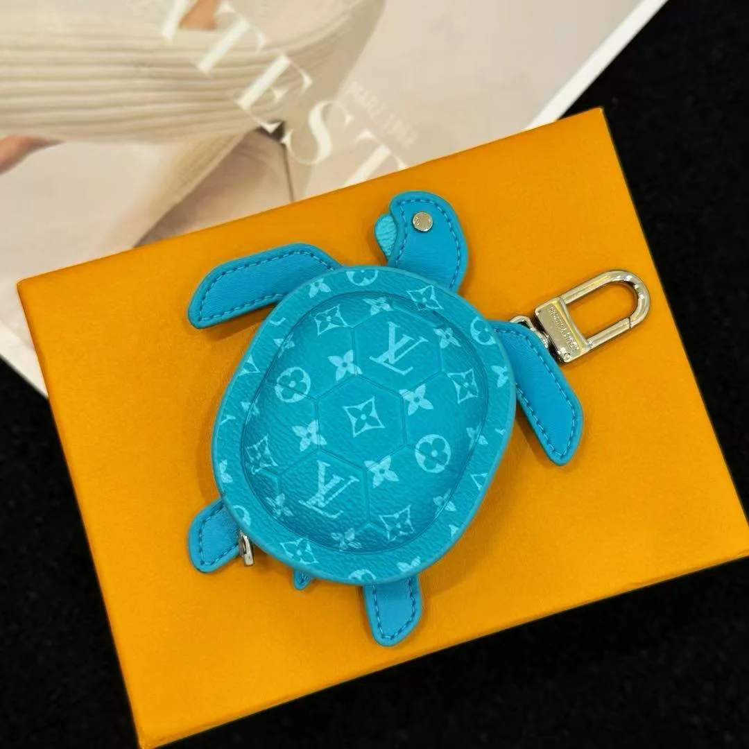 M02049 Turtle Pouch Bag Charm Monogram Leather