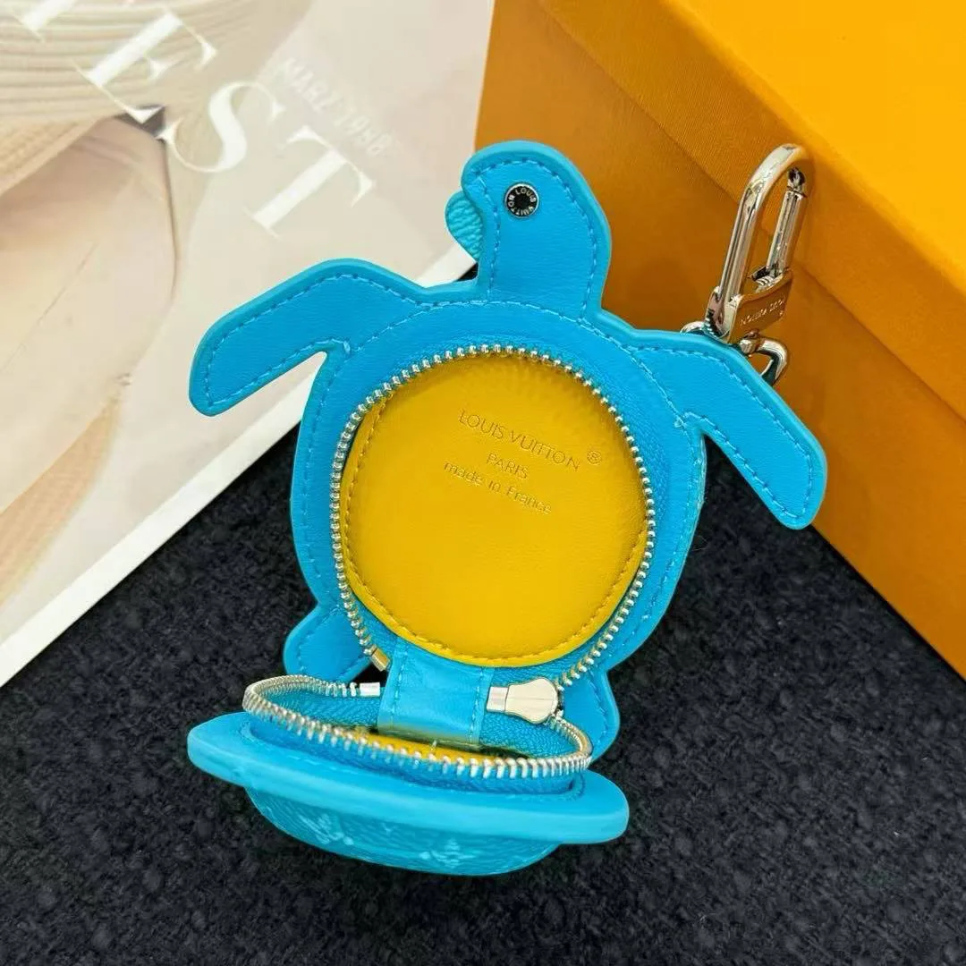 M02049 Turtle Pouch Bag Charm Monogram Leather