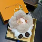 M02324 My Vivienne Bag Charm Faux Fur Calf Leather and Monogram Coated Canvas - M02348 2 M02324 My Vivienne Bag Charm Faux Fur Calf Leather and Monogram Coated Canvas