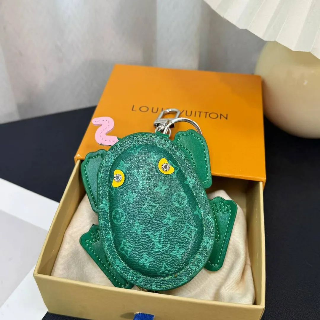 M02238 Frog Bag Charm Monogram Canvas and Leather