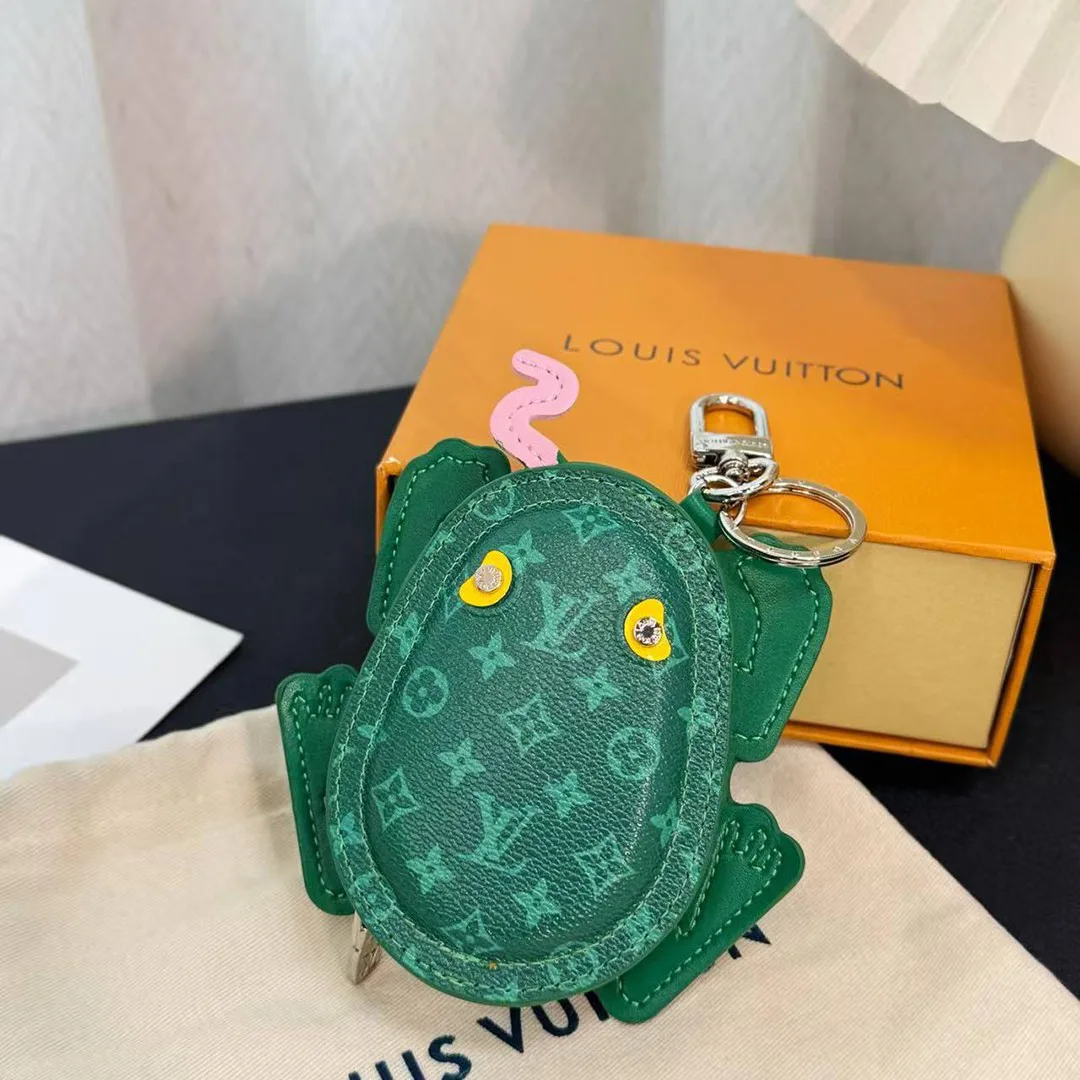 M02238 Frog Bag Charm Monogram Canvas and Leather