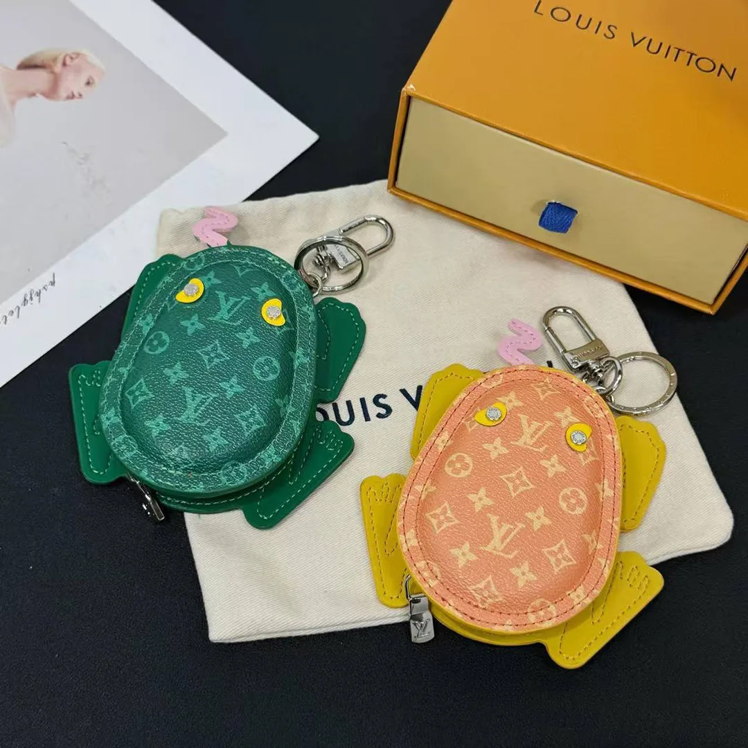 M02238 Frog Bag Charm Monogram Canvas and Leather