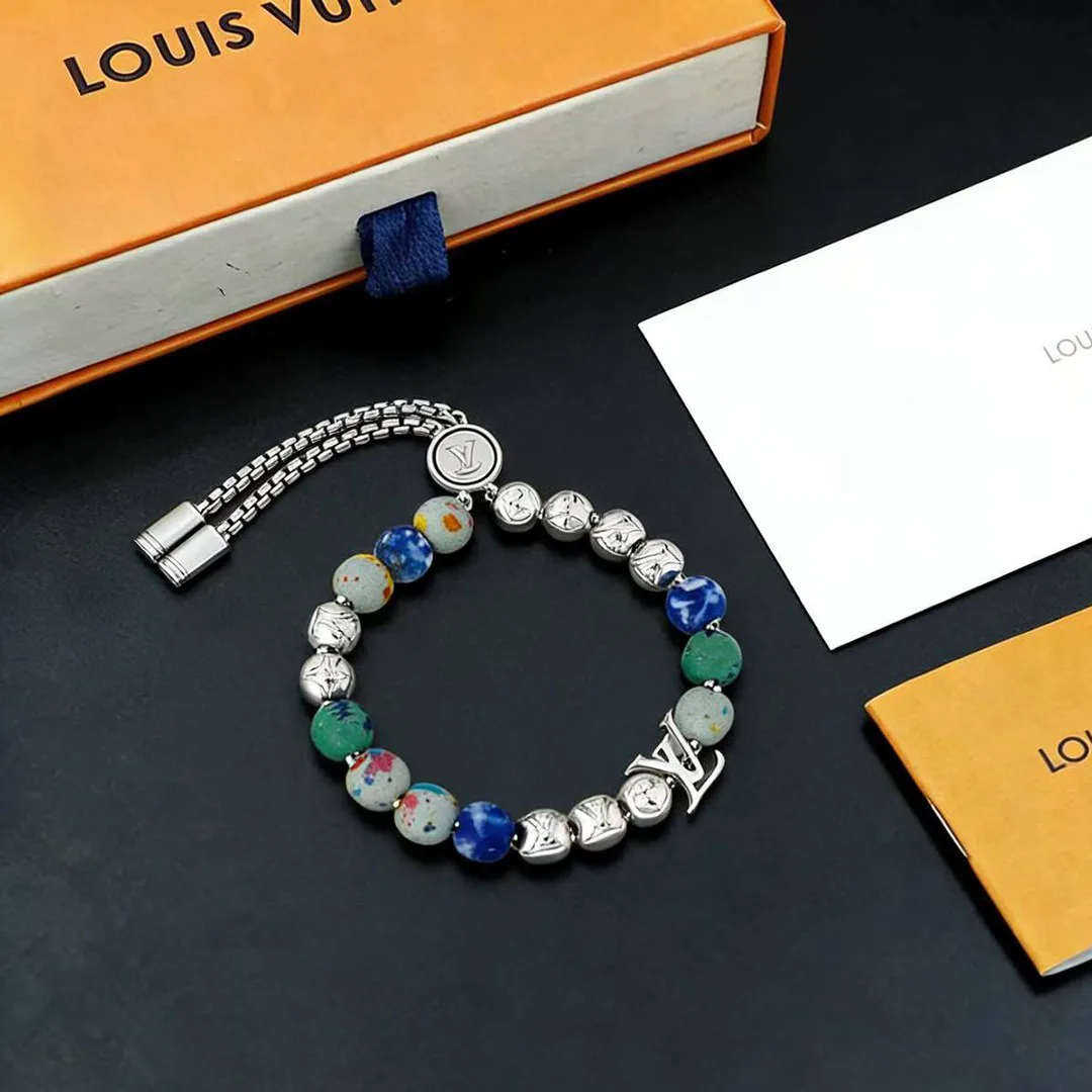 M1666A Recycled Monogram Beads Bracelet
