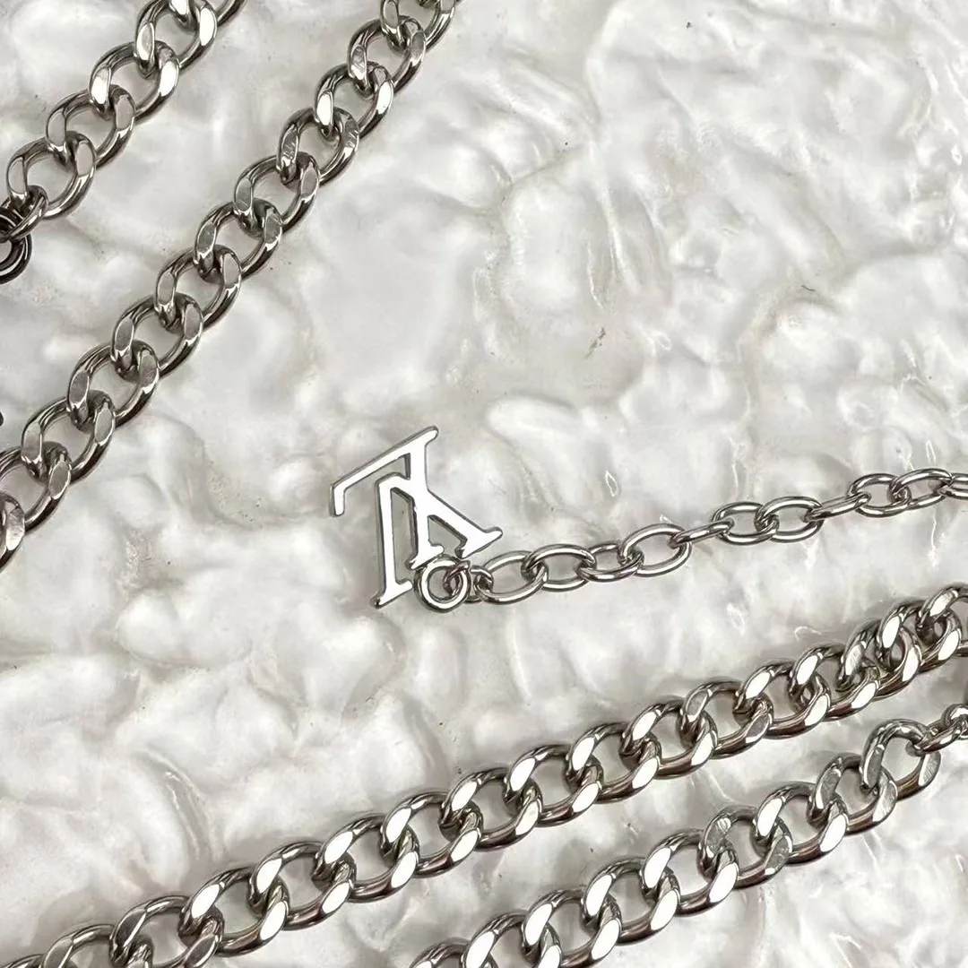 M02230 Monogram Row Necklace Monogram Flower and Elements