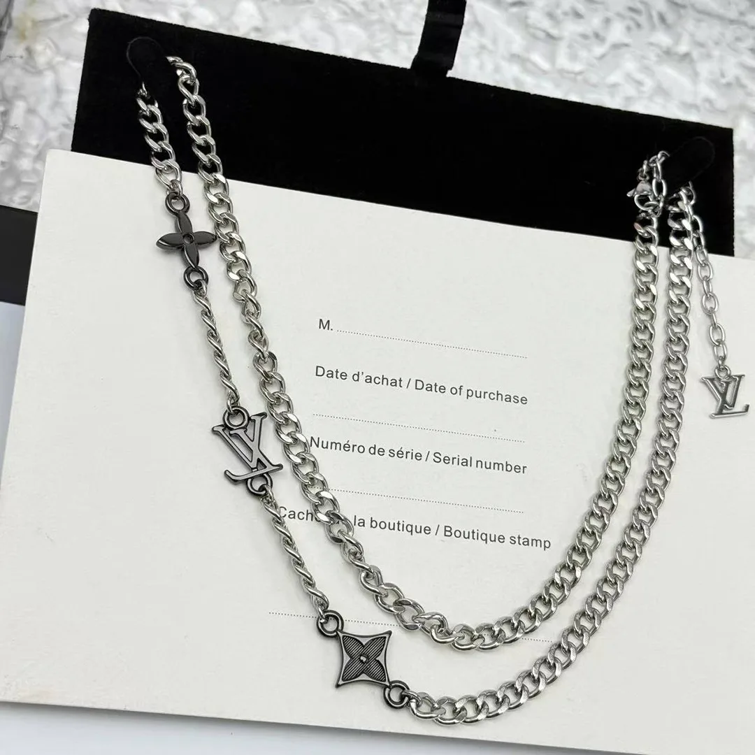 M02230 Monogram Row Necklace Monogram Flower and Elements