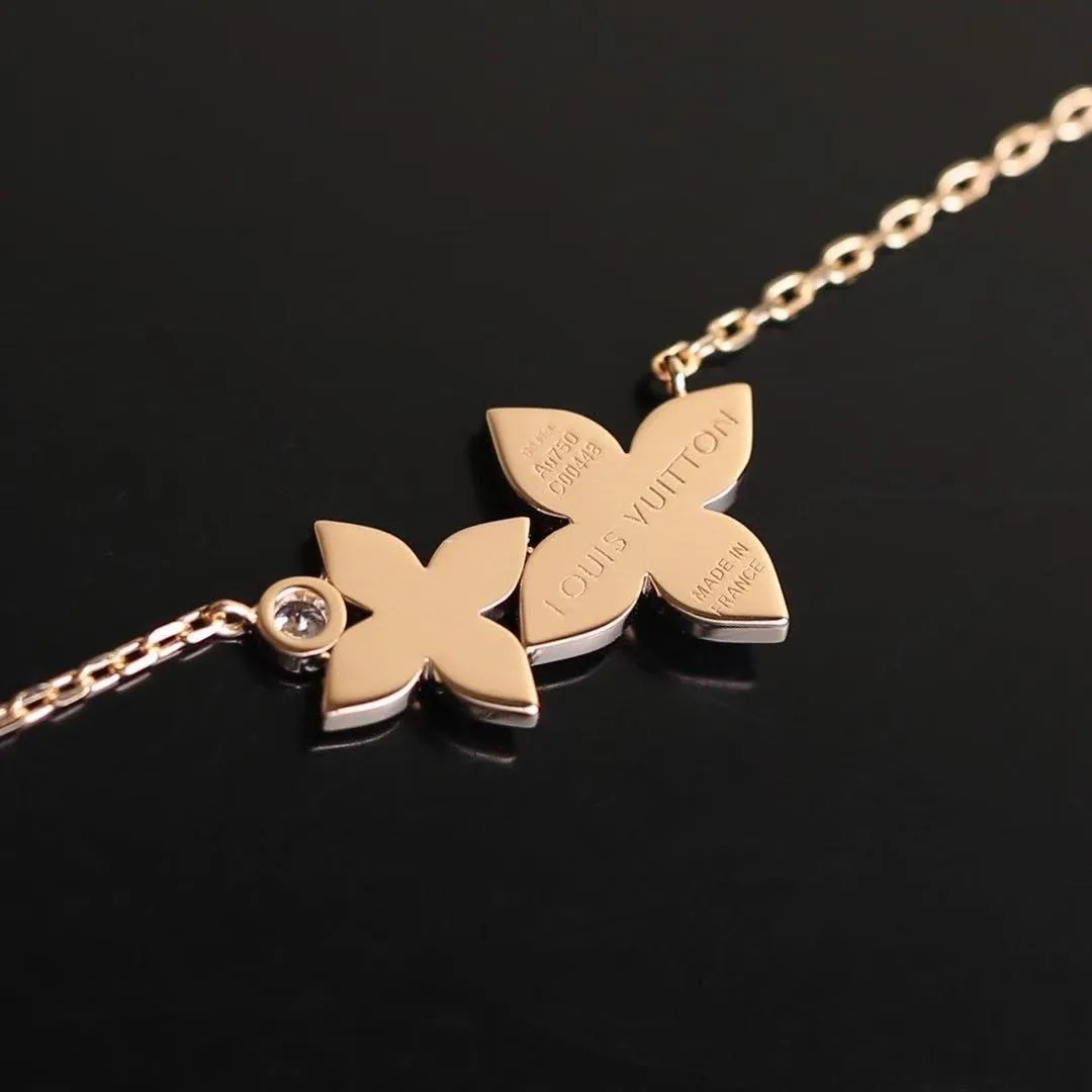 Q93689 Idylle Blossom Pendant Pink Gold And Diamonds Monogram Flower