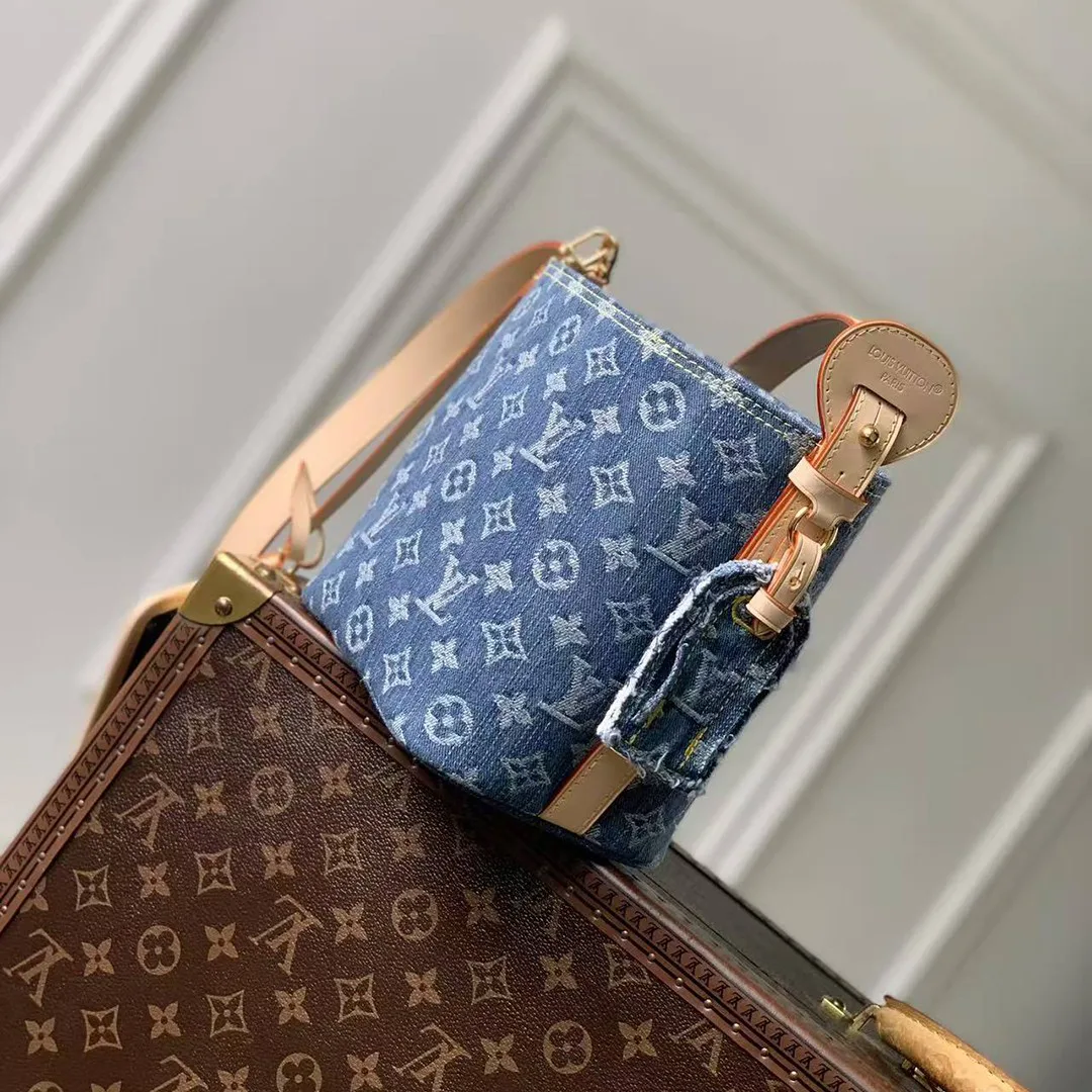 M28107 All In BB Blue Denim Monogram Name Tag