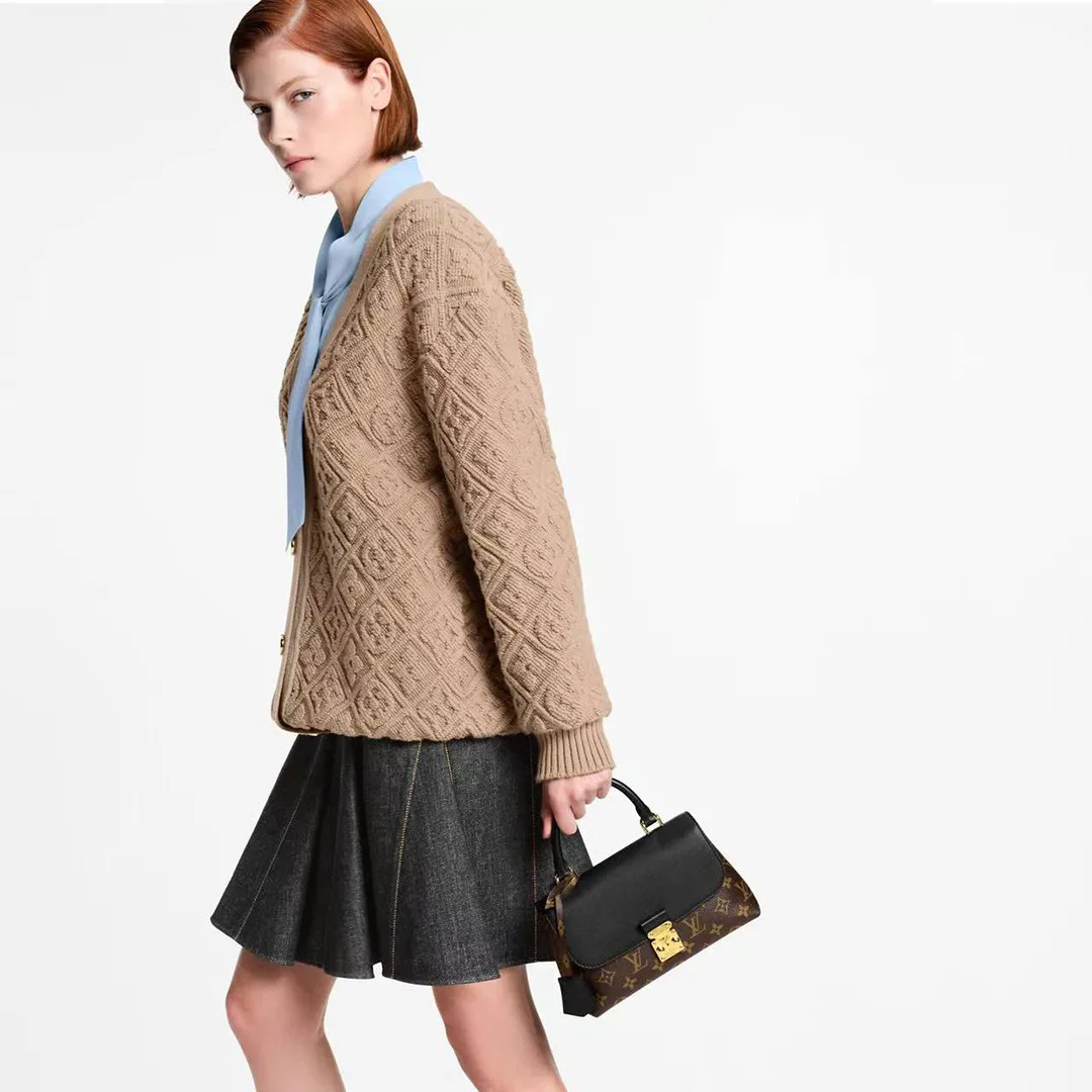 M27511 Madeleine BB Monogram Handbags Monogram Cognac Black Coated Canvas