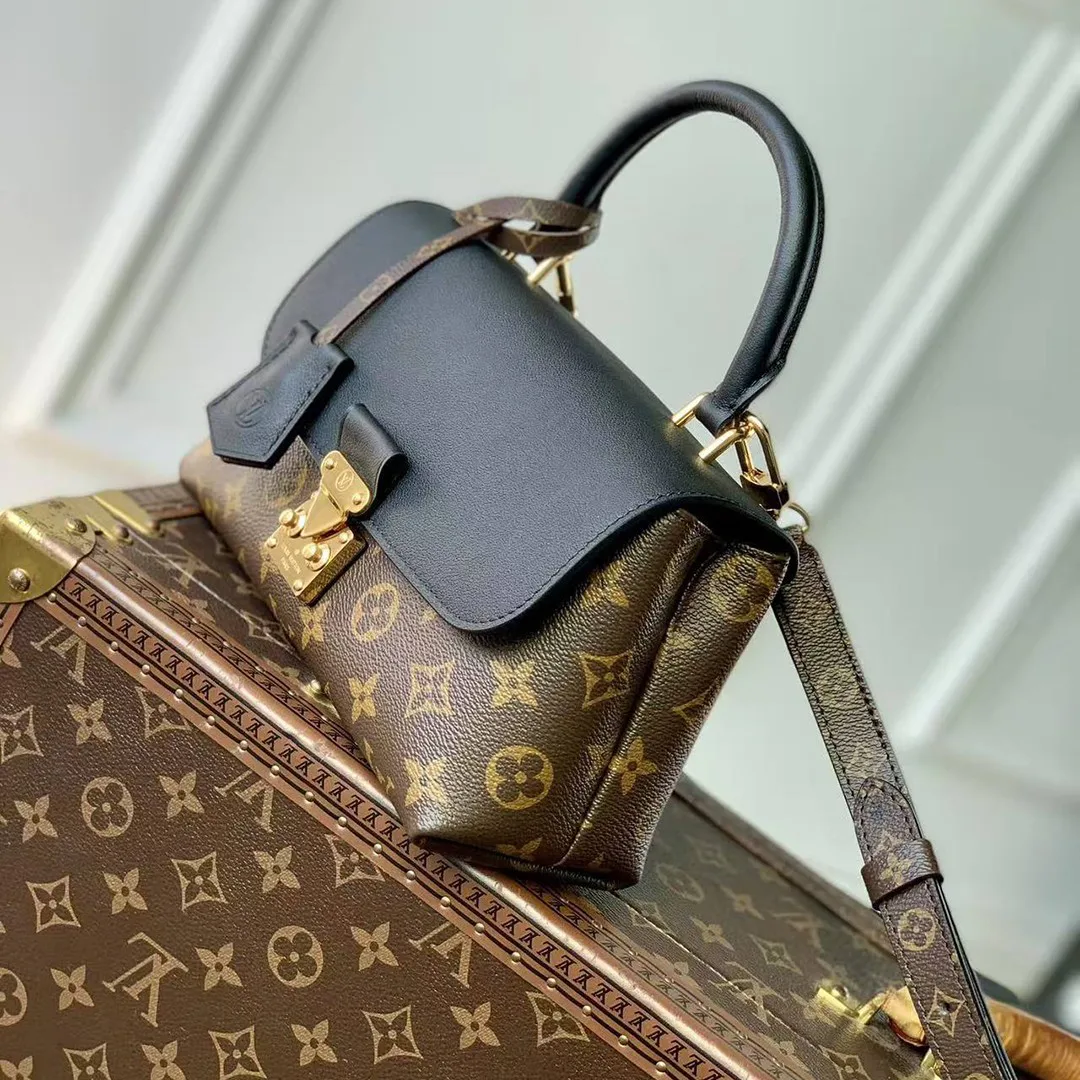 M27511 Madeleine BB Monogram Handbags Monogram Cognac Black Coated Canvas