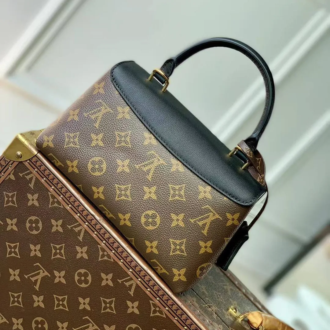 M27511 Madeleine BB Monogram Handbags Monogram Cognac Black Coated Canvas