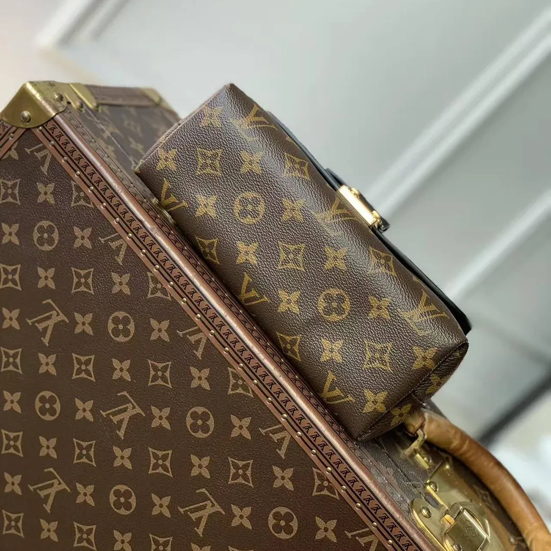 M27511 Madeleine BB Monogram Handbags Monogram Cognac Black Coated Canvas