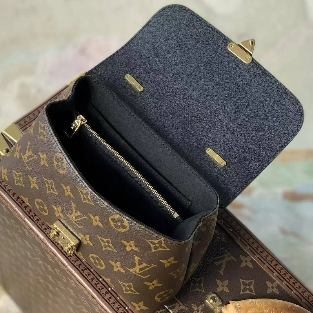 M27511 Madeleine BB Monogram Handbags Monogram Cognac Black Coated Canvas