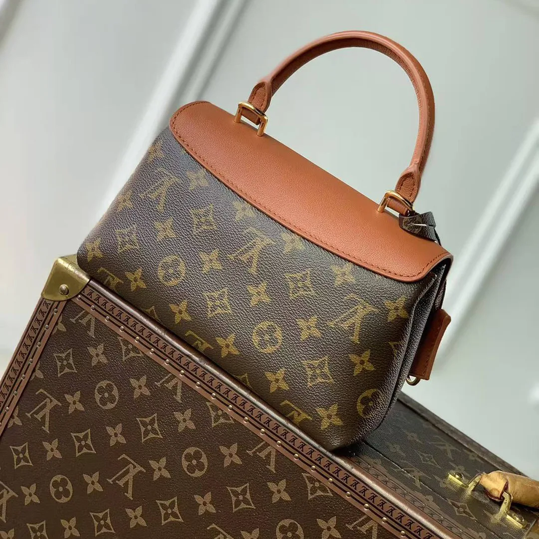 M28288 Madeleine BB Monogram Handbags Monogram Cognac Brown Coated Canvas