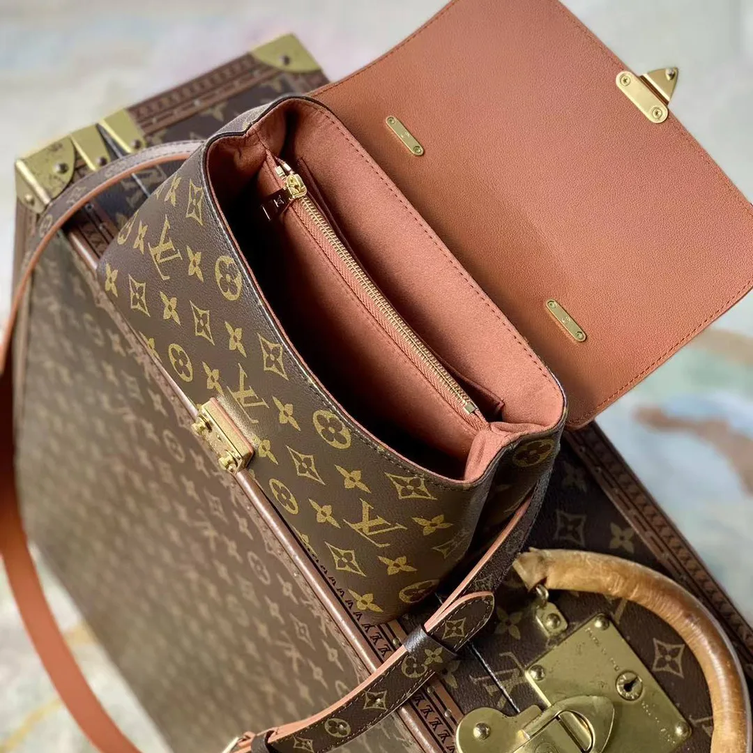 M28288 Madeleine BB Monogram Handbags Monogram Cognac Brown Coated Canvas