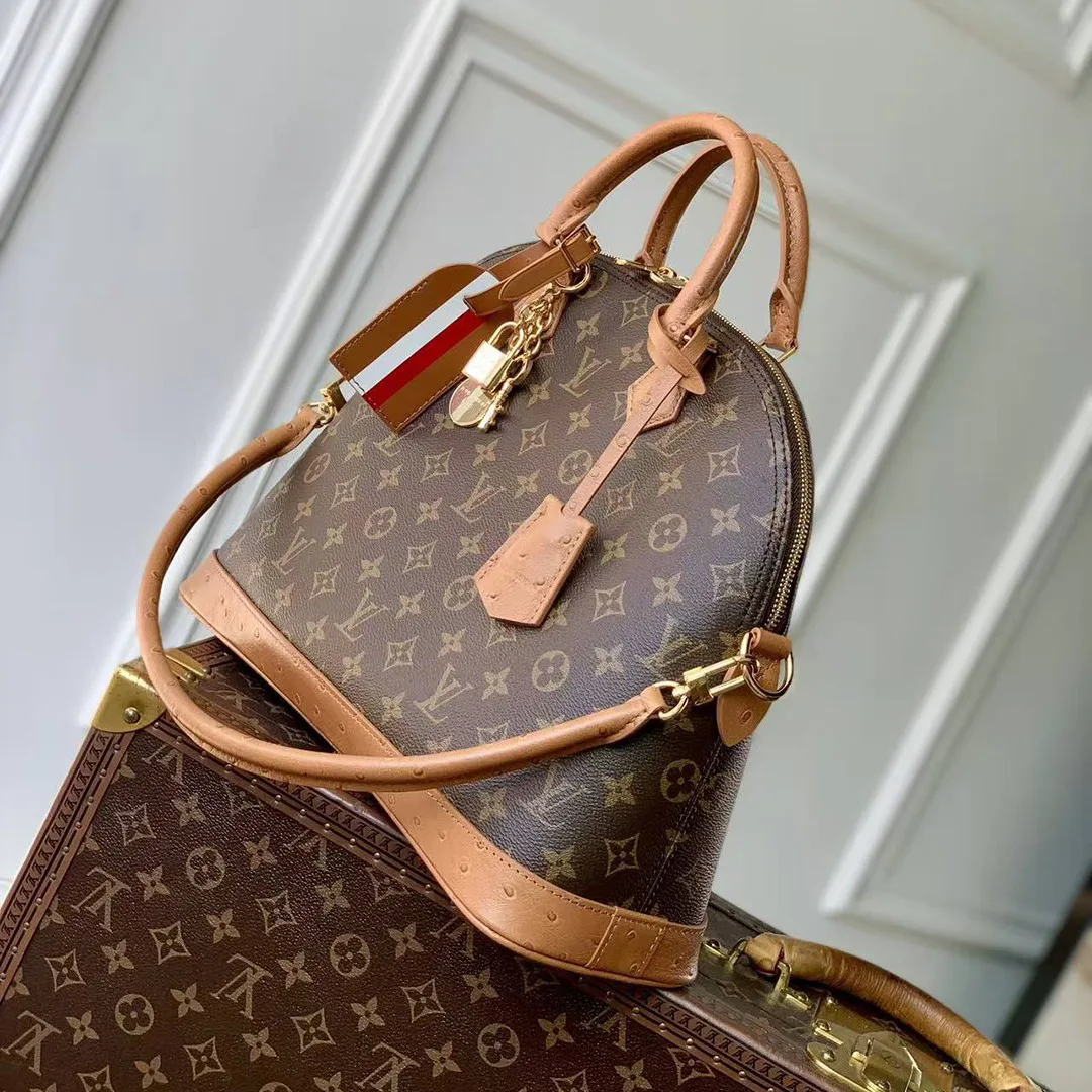 N30049 Alma MM Soft Celebration Monogram Handbags Monogram Coated Canvas