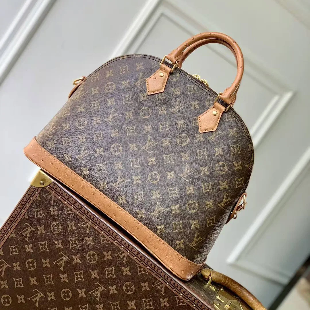 N30049 Alma MM Soft Celebration Monogram Handbags Monogram Coated Canvas