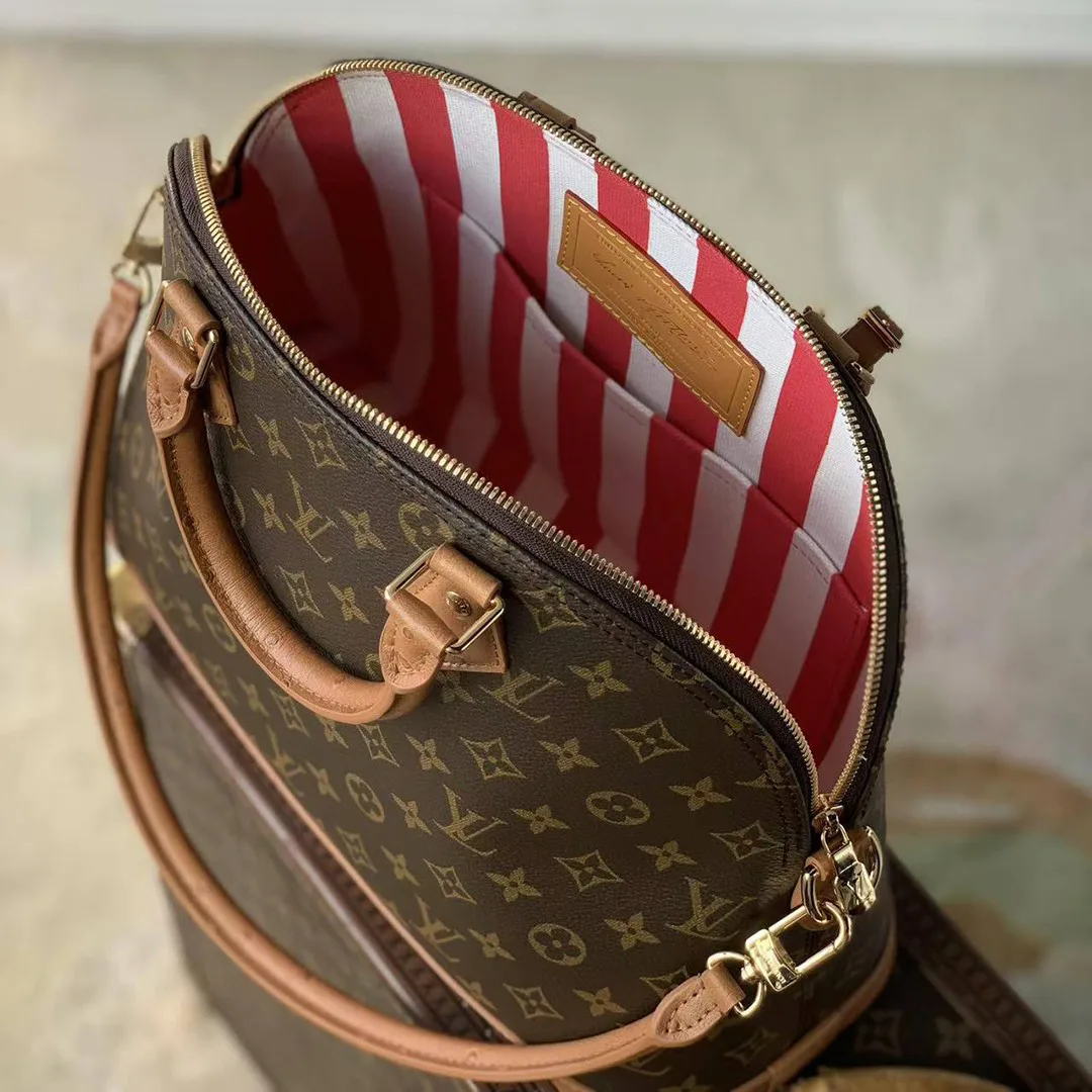 N30049 Alma MM Soft Celebration Monogram Handbags Monogram Coated Canvas